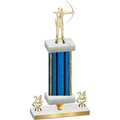 Premium Single Blue Glacier Year Archery Trophy