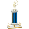 Premium Single Blue Glacier Third Place Archery Trophy