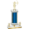 Premium Single Blue Glacier Year Archery Trophy