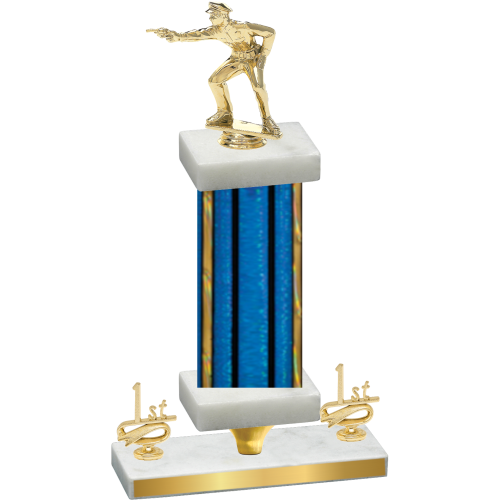 Premium Single Blue Glacier First Place Shooter Trophy