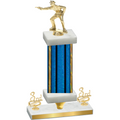 Premium Single Blue Glacier Third Place Shooter Trophy