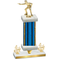 Premium Single Blue Glacier Fourth Place Shooter Trophy