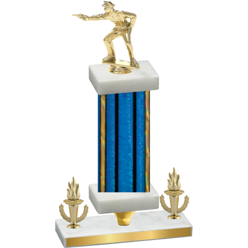 Premium Single Blue Glacier Victory Shooter Trophy