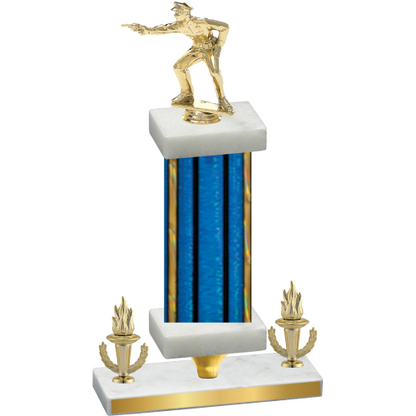 Premium Single Blue Glacier Victory Shooter Trophy