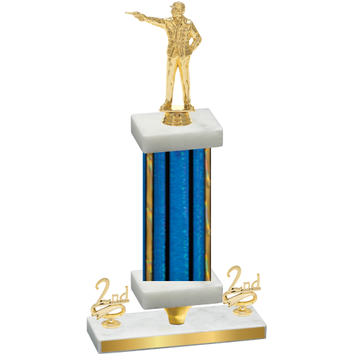 Premium Single Blue Glacier Second Place Shooter Trophy