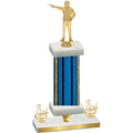Premium Single Blue Glacier Third Place Shooter Trophy