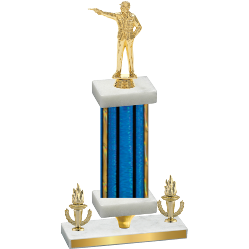 Premium Single Blue Glacier Victory Shooter Trophy