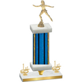 Premium Single Blue Glacier First Place Skater Trophy