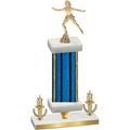 Premium Single Blue Glacier Victory Skater Trophy