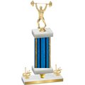 Premium Single Blue Glacier First Place Weights Trophy