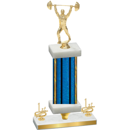 Premium Single Blue Glacier First Place Weights Trophy