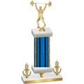 Premium Single Blue Glacier Victory Weights Trophy