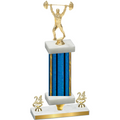 Premium Single Blue Glacier Year Weights Trophy