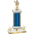 Premium Single Blue Glacier First Place Holiday Trophy