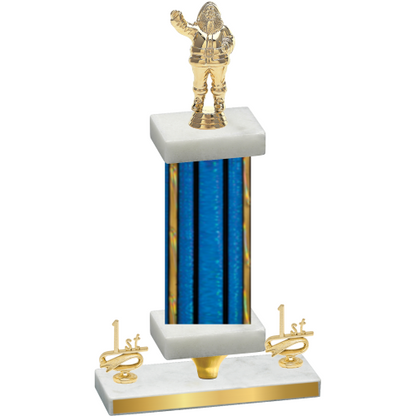 Premium Single Blue Glacier First Place Holiday Trophy