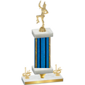 Premium Single Blue Glacier First Place Majorette Trophy