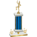 Premium Single Blue Glacier Second Place Majorette Trophy
