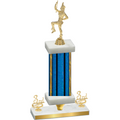 Premium Single Blue Glacier Third Place Majorette Trophy