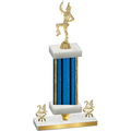 Premium Single Blue Glacier Year Majorette Trophy