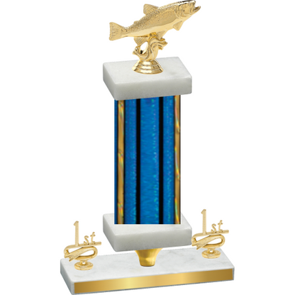 Premium Single Blue Glacier First Place Fishing Trophy
