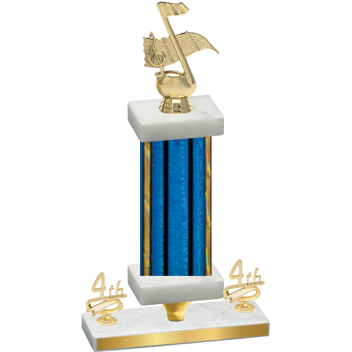 Premium Single Blue Glacier Fourth Place Music Trophy