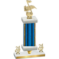 Premium Single Blue Glacier Year Music Trophy