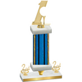 Premium Single Blue Glacier Second Place Golf Trophy