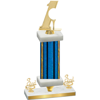 Premium Single Blue Glacier Third Place Golf Trophy