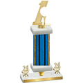 Premium Single Blue Glacier Year Golf Trophy