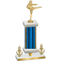 Premium Single Blue Glacier Victory Karate Trophy