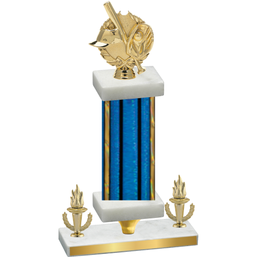 Premium Single Blue Glacier Victory Baseball Trophy