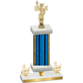 Premium Single Blue Glacier Third Place Academics Trophy