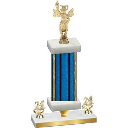 Premium Single Blue Glacier Year Academics Trophy