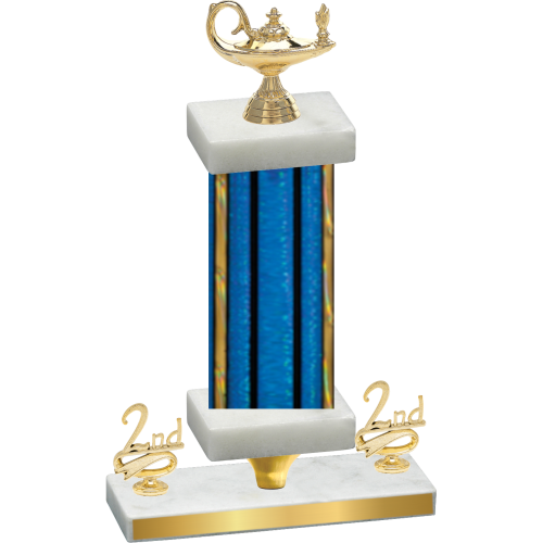 Premium Single Blue Glacier Second Place Academics Trophy