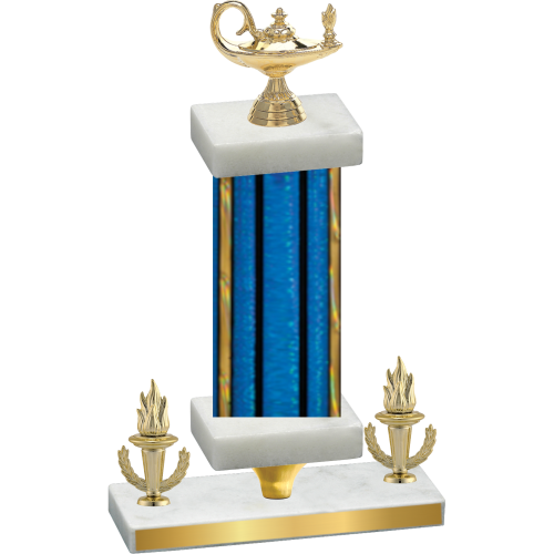 Premium Single Blue Glacier Victory Academics Trophy