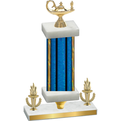 Premium Single Blue Glacier Victory Academics Trophy