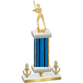 Premium Single Blue Glacier Victory Softball Trophy