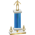 Premium Single Blue Carbon Fiber Victory Wrestling Trophy