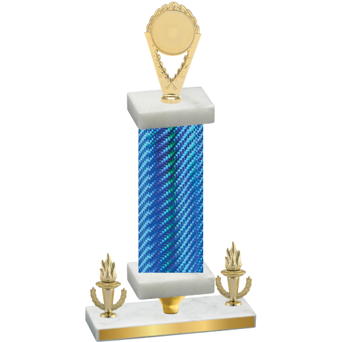 Premium Single Blue Carbon Fiber Victory Insert Trophy