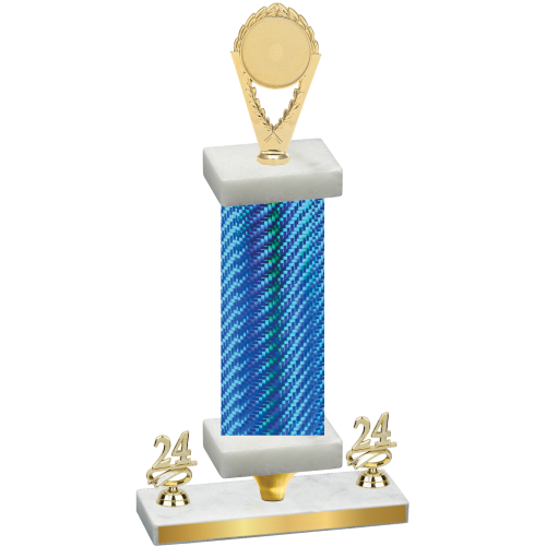 Premium Single Blue Carbon Fiber Year Insert Trophy
