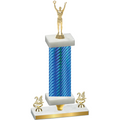 Premium Single Blue Carbon Fiber Year Victory Trophy