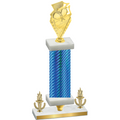 Premium Single Blue Carbon Fiber Victory Pickleball Trophy