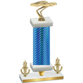 Premium Single Blue Carbon Fiber Victory Cars Trophy