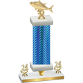 Premium Single Blue Carbon Fiber Year Fishing Trophy