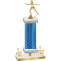 Premium Single Blue Carbon Fiber Third Place Skater Trophy