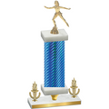 Premium Single Blue Carbon Fiber Victory Skater Trophy