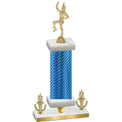 Premium Single Blue Carbon Fiber Victory Majorette Trophy