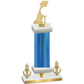 Premium Single Blue Carbon Fiber Victory Golf Trophy