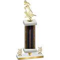 Premium Single Black Glacier Year Football Trophy