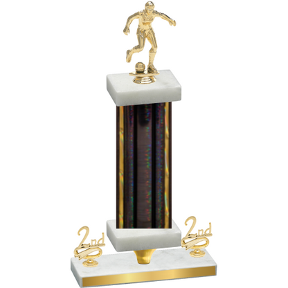 Premium Single Black Glacier Second Place Soccer Trophy